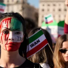 Zakieh Shirafkan logo for Iran women life freedom